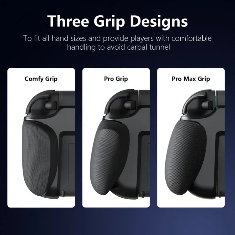 Ergonomic Silicone Grip for Nintendo Switch 2 2025 Non-Slip Replaceable 3 Sizes Grip Shell Dock Kickstand Friendly Handheld Gami