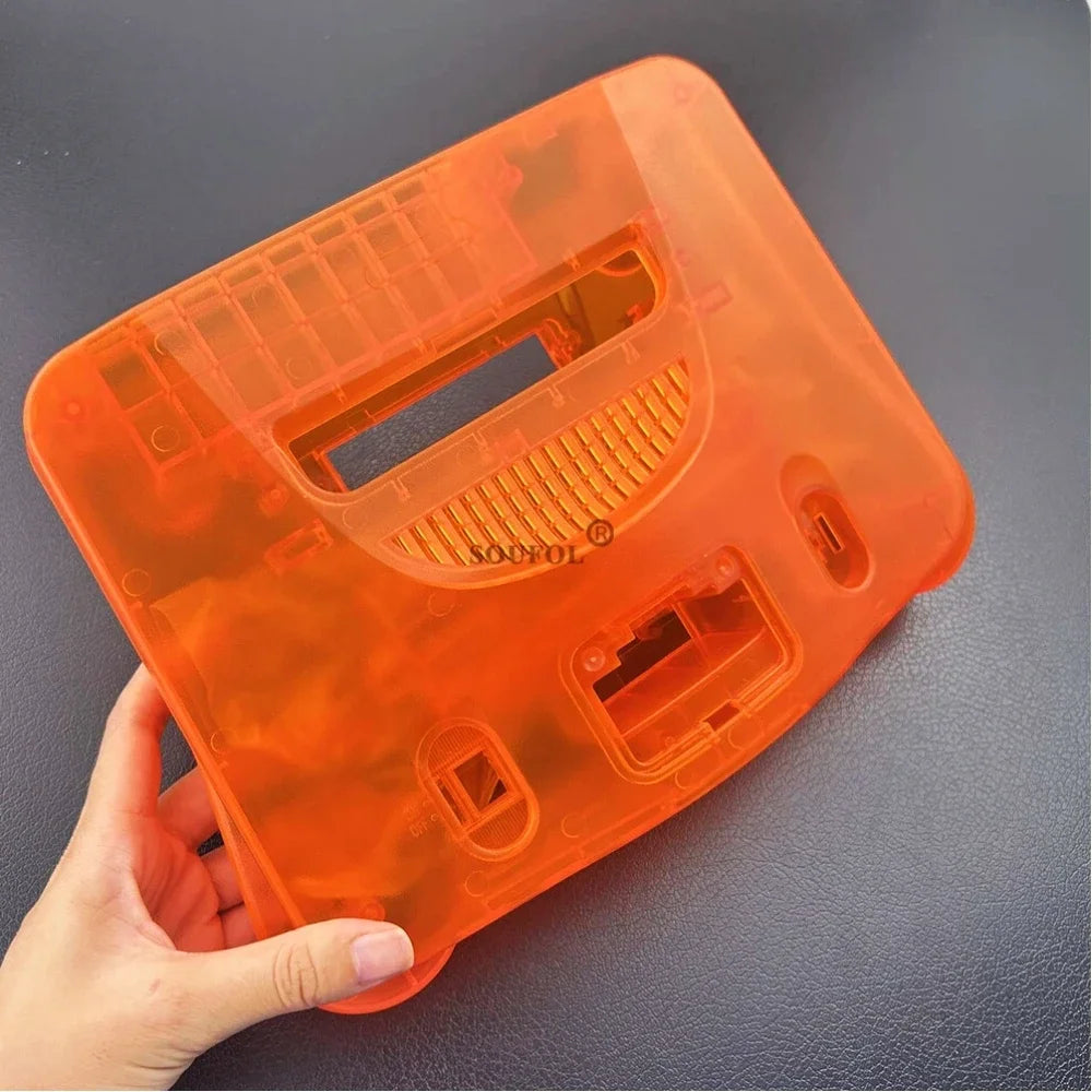 Translucent Clear Replacement Housing Shell 10 Optional Colors Fit All Region for N64 Classic Retro Video Game Console Case