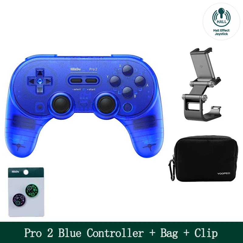 8BitDo Pro 2 Bluetooth Gamepad with Hall for Switch, PC, Android