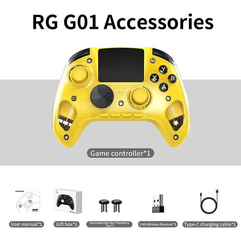 Anbernic RG G01 Hall Effect Wireless Controller for PC & Switch