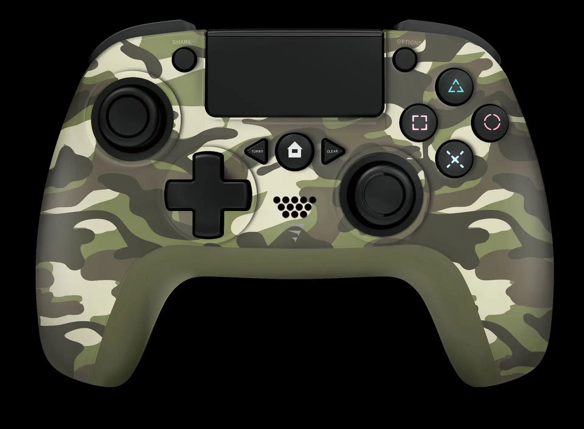 NEW Q600 Wireless Controller for PS4, Wireless Remote Gamepad with Unique Cracked Design/8 Adjustable LED Colors