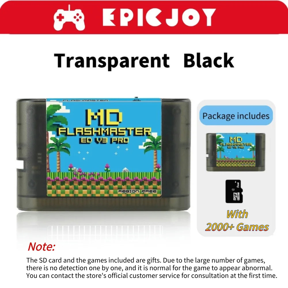 EPICJOY Mega Drive V3.0 Pro 4000 in 1 Game Card with 8GB TF