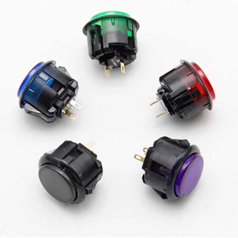 QANBA Gravity KS Clear Snap-In Pushbuttons 24mm 30mm, 6 Pcs