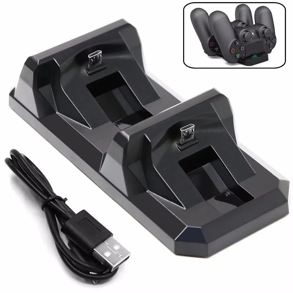 USB Dual Charger For PS4 Controller Accessories Charging Dock Stand Holder For Sony PlayStation 4 Wireless Gamepad Controle
