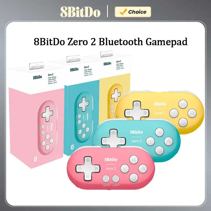 8BitDo Zero 2 Mini Bluetooth Gamepad for Switch, PC & Android
