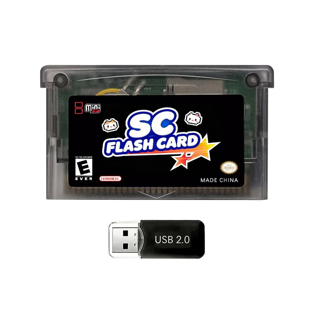DGETG SCFW V2.0 GBA/GBC Flash Cart, 5000+ Retro Games, 8G TF