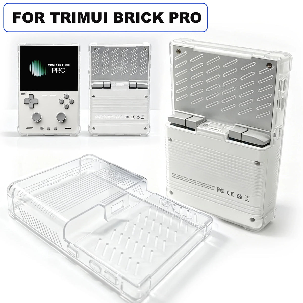 Transparent TPU Protective Case For TRIMUI BRICK Pro Shockproof Anti-Scratch Handheld Game Console Cover Accessories