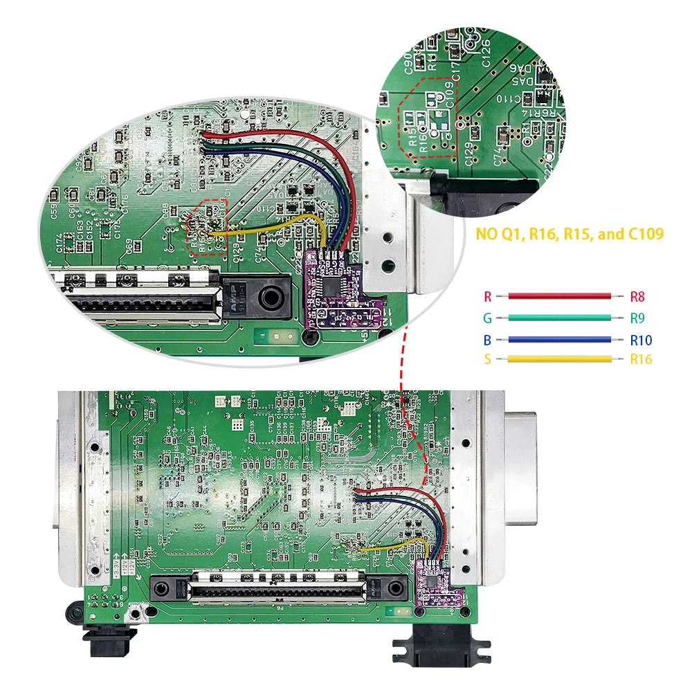 N64 NTSC RGB Modification Kit with RGB Cable Options