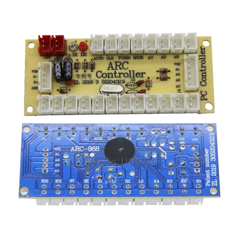 ARC Arcade Zero Delay USB Board Joystick Controller For PC & Raspberry Pi Control Retro Game Machine DIY Without / With Cable