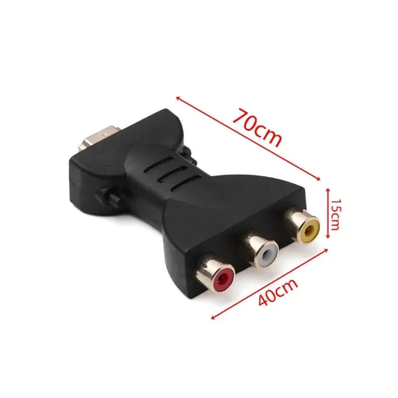 High Definition HDMI To 3RCA AV RCA Audio Video Converter Adapter Signal Transfer Connector For TV Game Player DVD Projector