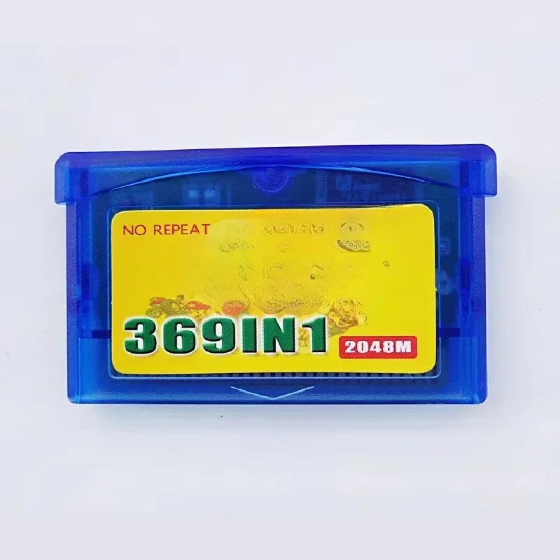 369 in 1 GBA Game Cartridge 32-Bit Retro Game Combo Card with English Software Ideal Holiday Gift for Kids