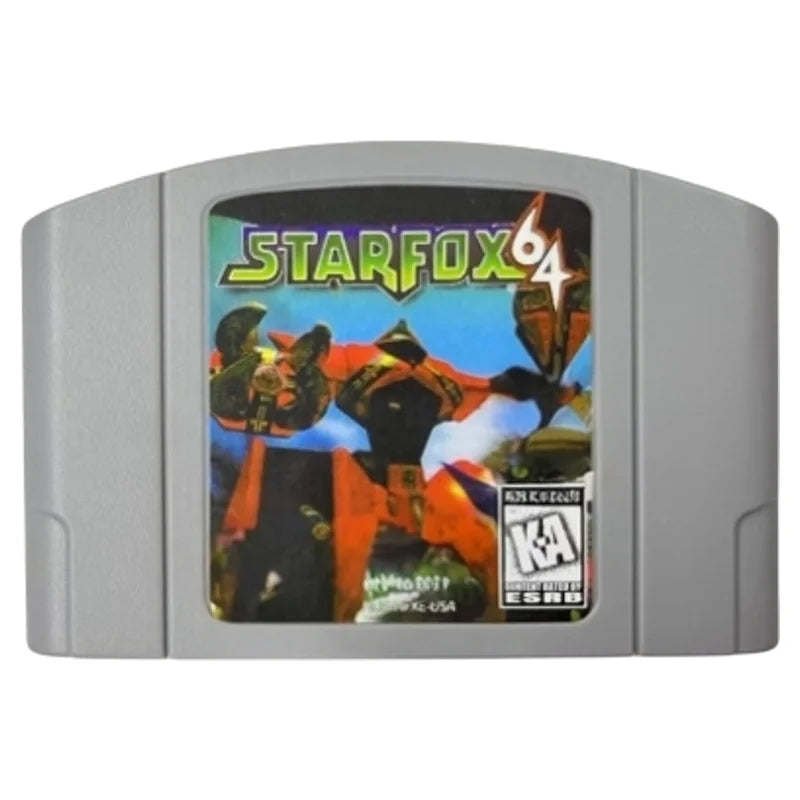 US Vintage Retro N64 Game Cartridge, Star Craft 64，STARFOX 64，Video Game Card Compatible with N64 English Game Cassette