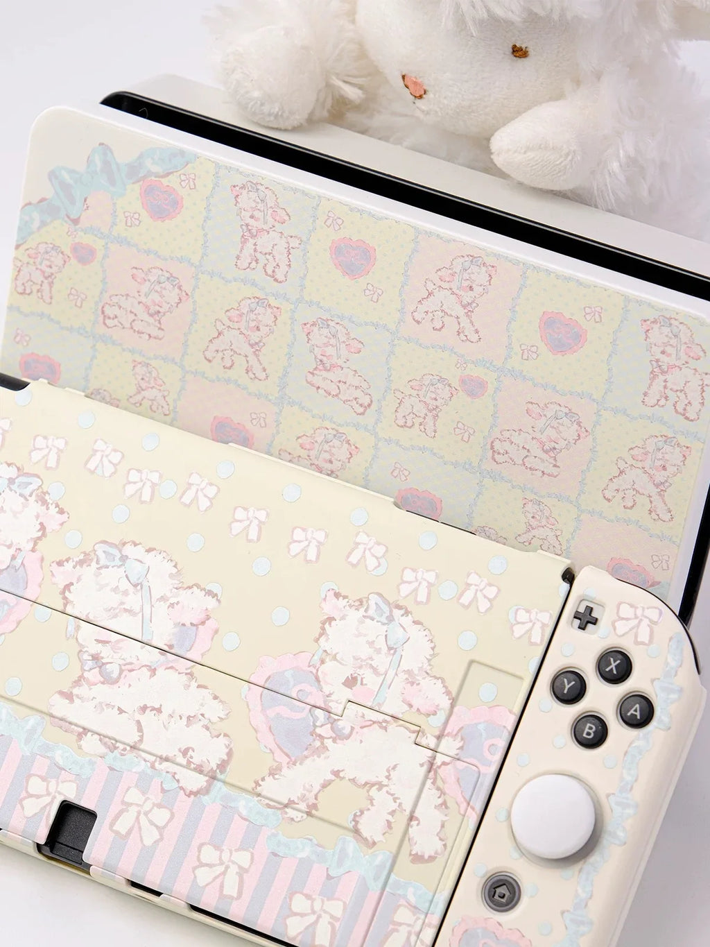 Original Design Suitable for Switch OLED Protective Case, Cute Little Lamb Lolita, Split Soft Case for Game Console.