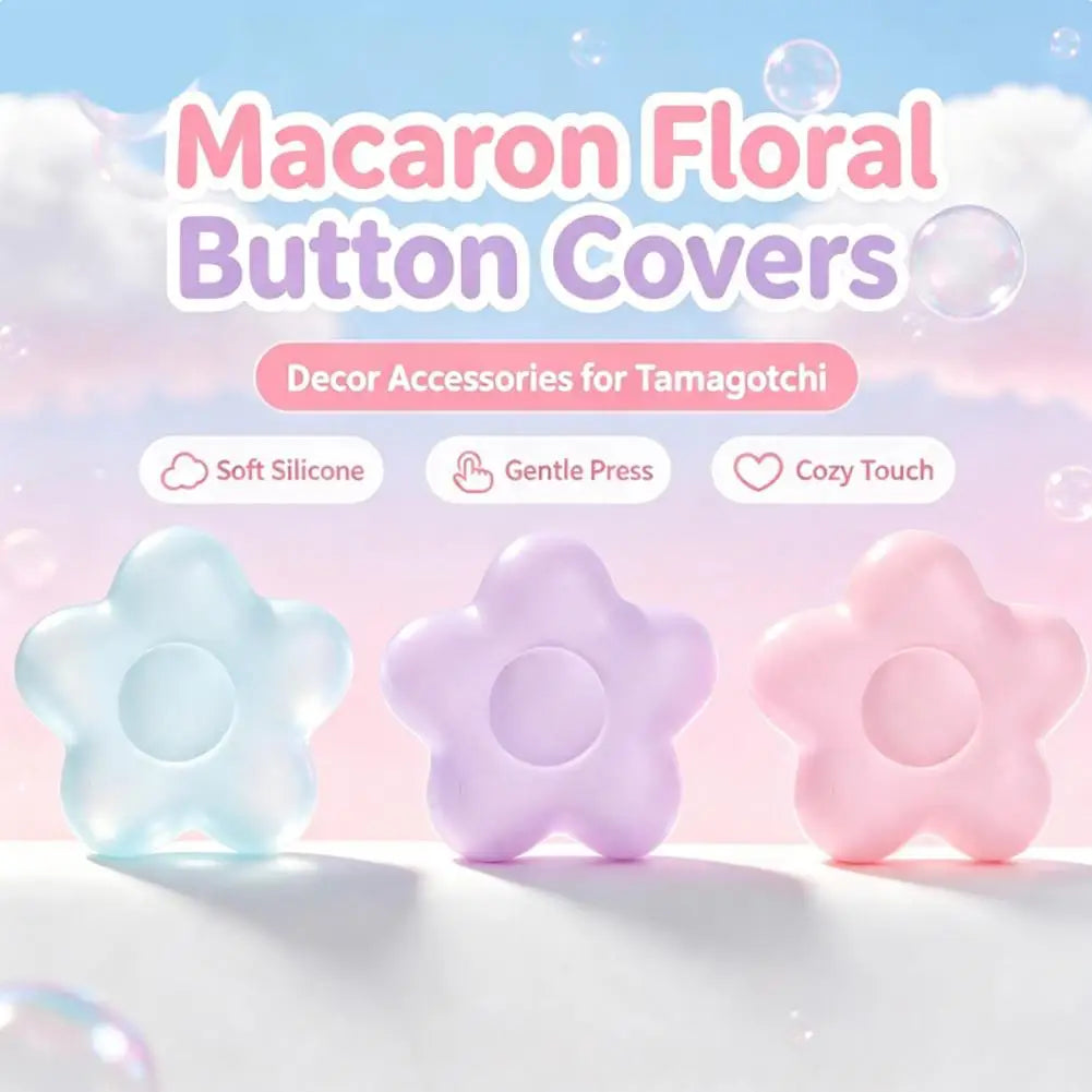 For Tamagotchi Paradise Flower Knob Protective Cover Soft Button Protector Anti-Scratch Silicone Electronic Pet Accessories