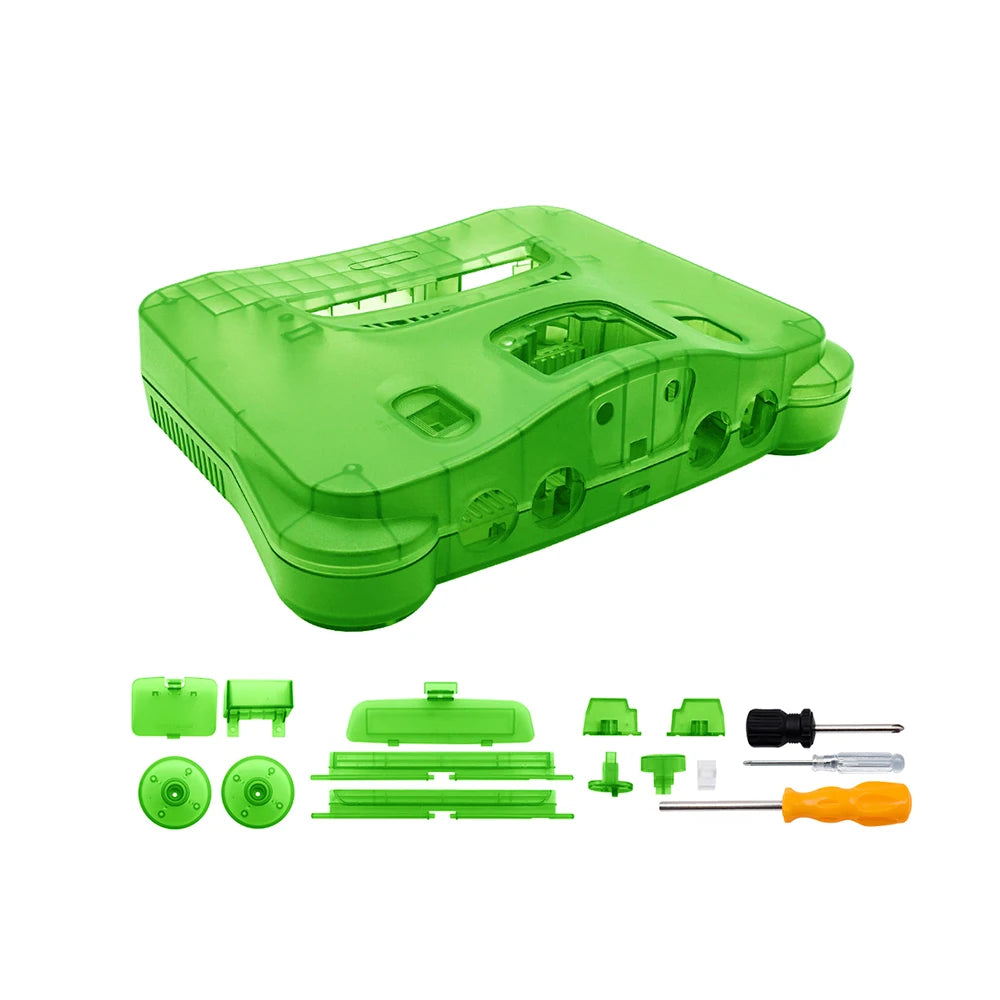 Plastic Shell for N64 Console, Translucent Case for Nintendo 64 Housing, Transparent Game Box Shell