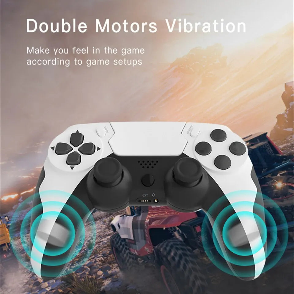 GAMINJA P48 Wireless Gamepad with Six Axis Gyroscope Game Controller For PS4 PS3 Console Win 7 8 10 Dual Vibration PC Joystick