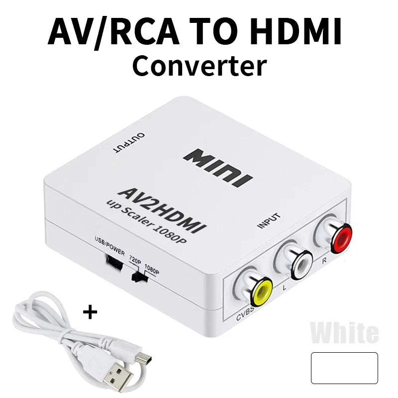 RCA to HDMI Converter for PS1, 1080p/60Hz or 720p/60Hz