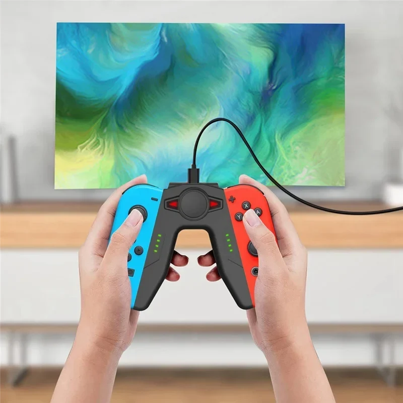 AED6-Game Controller Charging Dock Grip With LED Indicator For Nintendo Switch Joy Con Joycon Charger Controller Accessories
