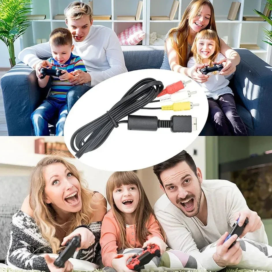 AV Cable for PS1, PS2, and PS3 to RCA TV or Monitor