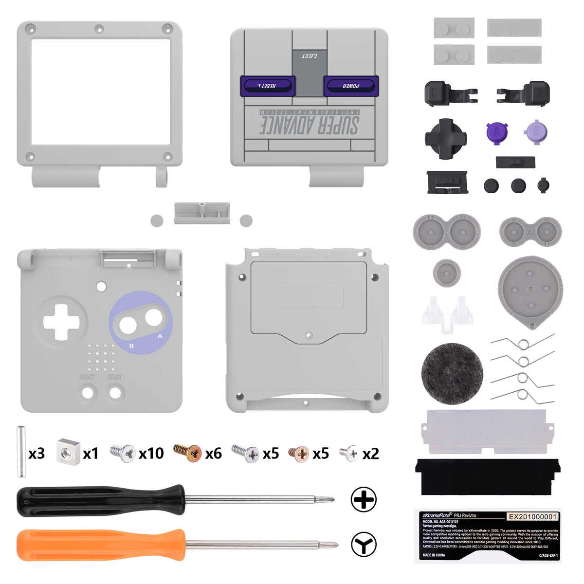 eXtremeRate IPS Ready Shell for GBA SP, IPS & Standard LCD