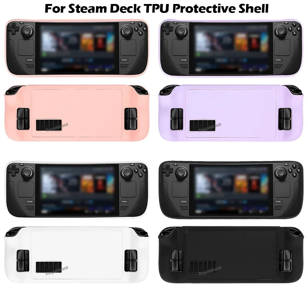 4 Colors For Steam Deck Game Console Soft Protective Shell for Steam Deck TPU Case Silicone Shockproof Anti-drop Back Cover