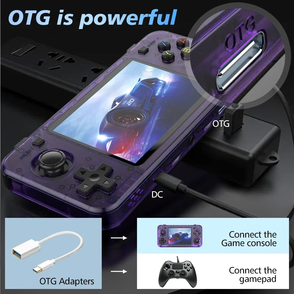 R36H Retro Handheld Game Console 3.5-Inch IPS Open-Source Linux