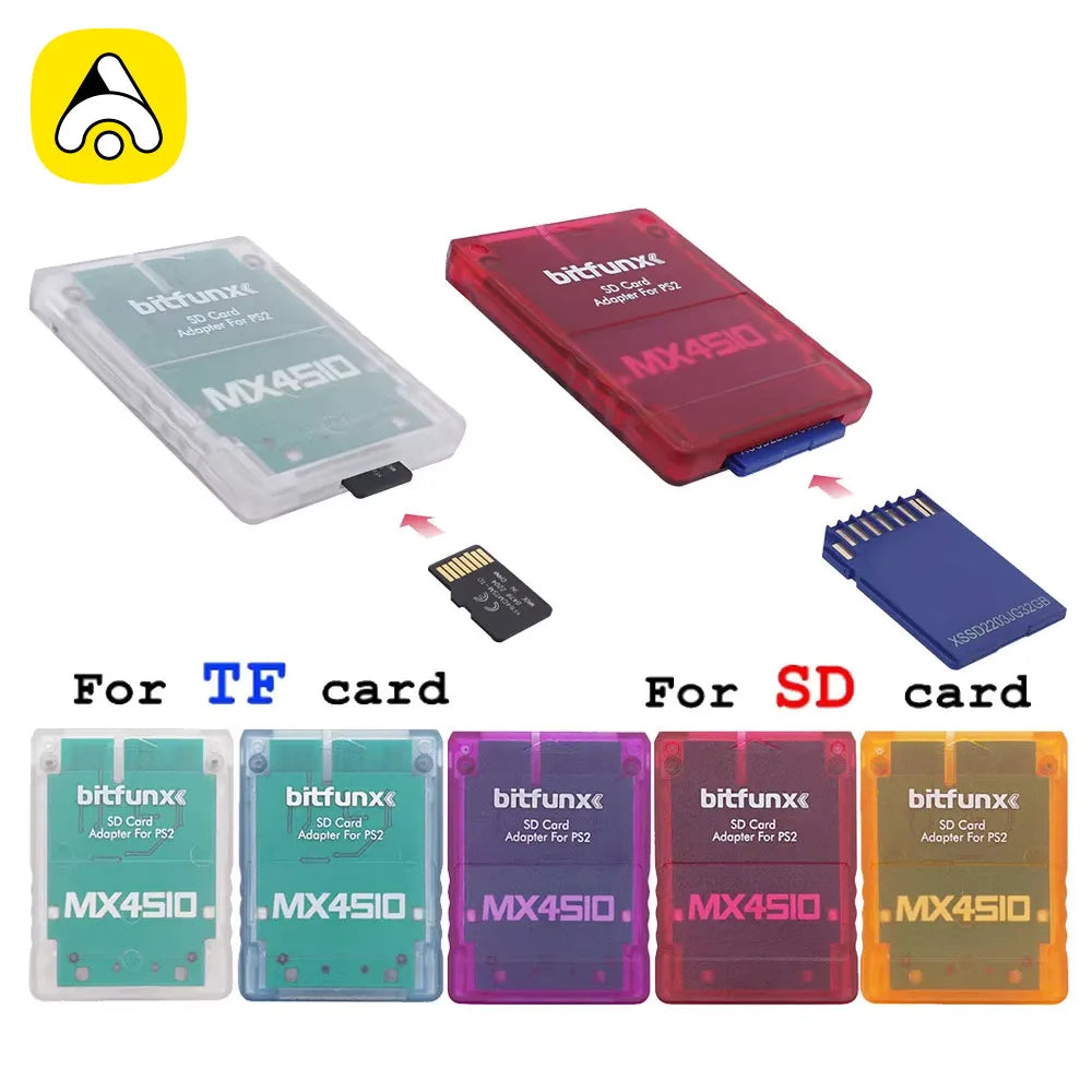 BitFunx MX4SIO SIO2SD Adapter TF/SD Card Adapter Card Reader For SONY Playstation2 PS2 Game Console