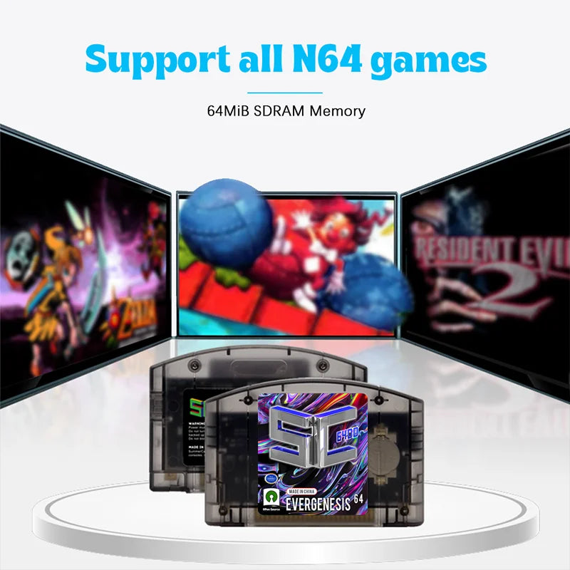 SC64 Open Source N64 Flash Cart, 5000 in 1, 64DD Support