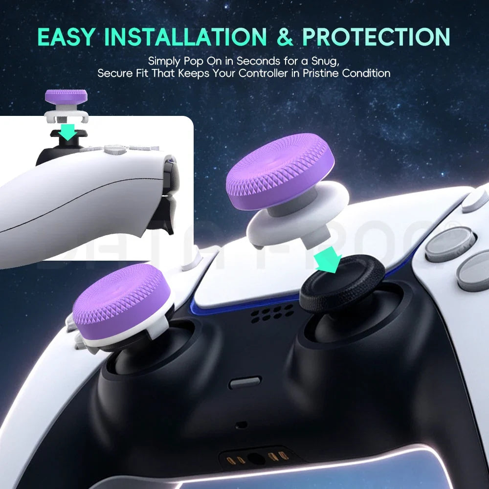 Thumb Stick Grips for PS4/PS5/Xbox, 2-Pack, High/Low Caps