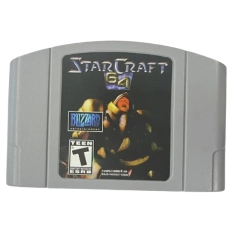 US Vintage Retro N64 Game Cartridge, Star Craft 64，STARFOX 64，Video Game Card Compatible with N64 English Game Cassette
