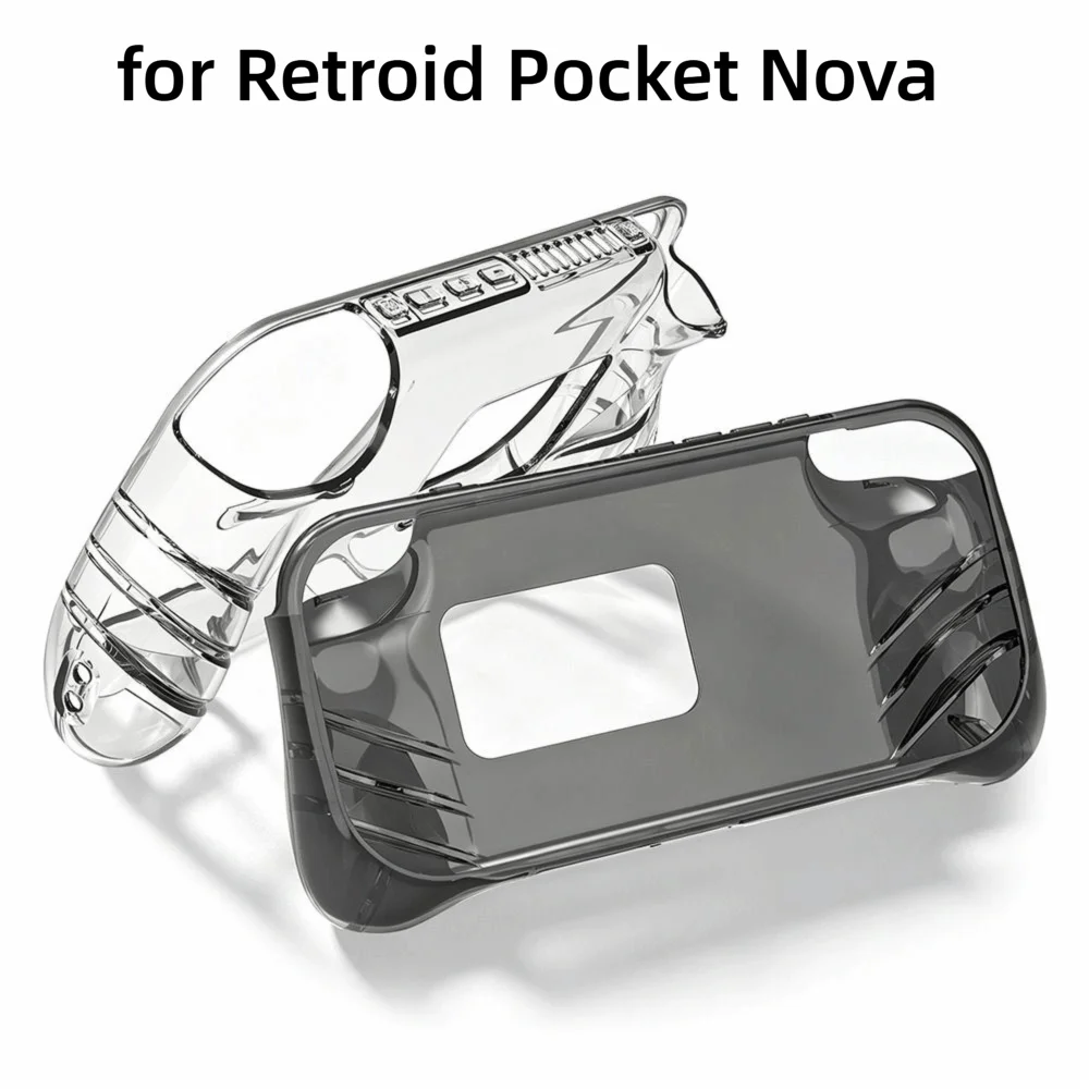 New TPU Protective Case Shockproof Clear Soft Cover Anti-Scratch Game Console Shell for Retroid Pocket Nova Accessories