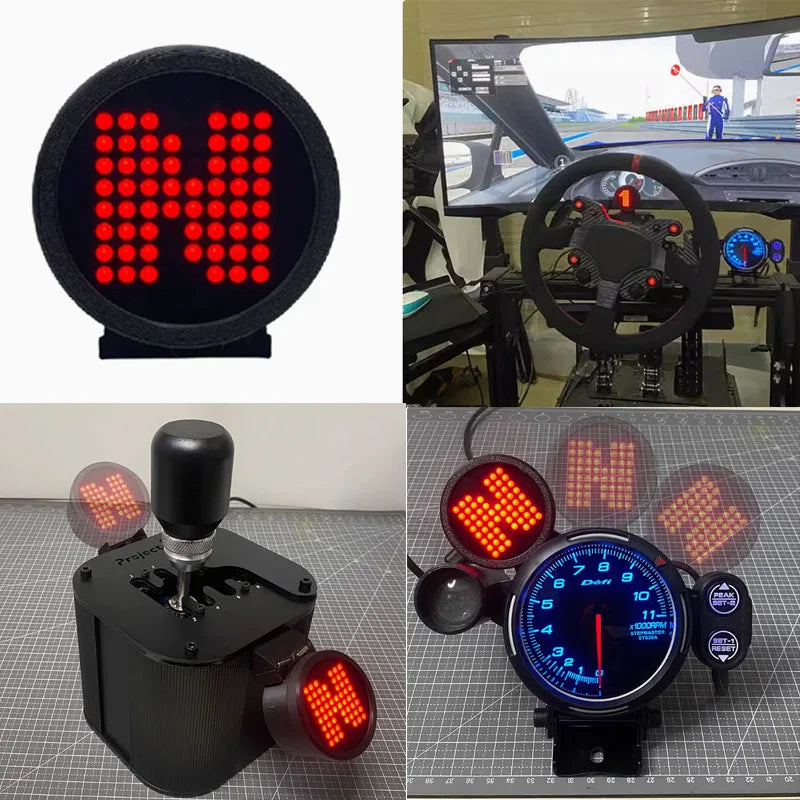 SimHub Racing Dashboard Gear Lights Display for MOZA