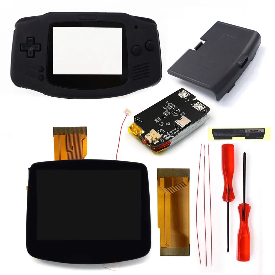 Hispeedido GBA 3.0-Inch V5 Laminated IPS Screen Kit, Type-C