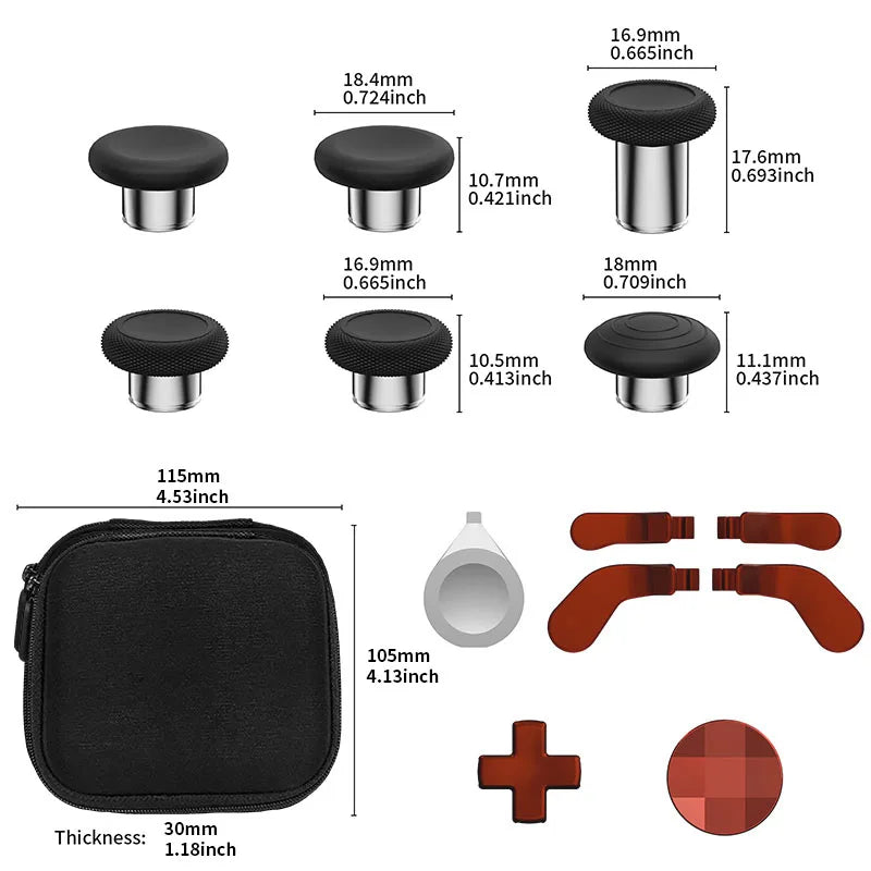 13 in 1 Metal Thumbsticks Joystick Cap For Xbox One Elite Series 2 Controller 6 Swap Stick 4 Paddles And D-Pads Accessories