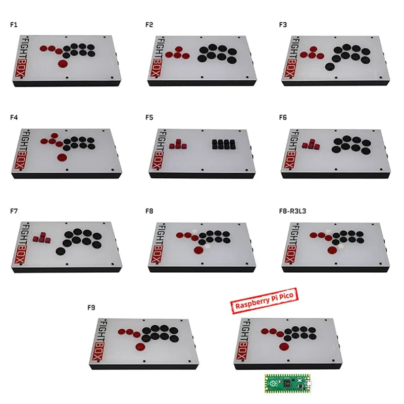 FightBox F1-F9 Sanwa Button Hitbox Arcade Fight Stick for PS4/PC