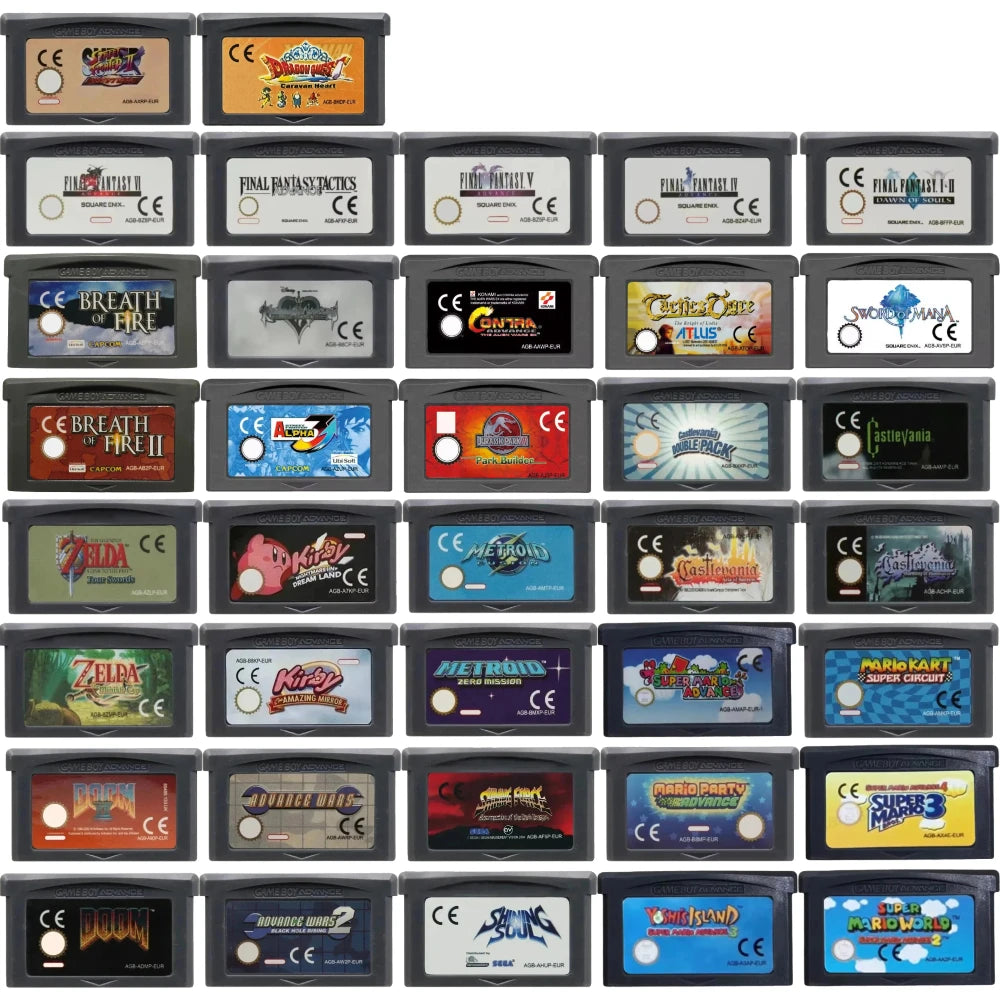 EUR Game Cartridge Mixed Collection RPG Tactical Action Shooting European Version for Game Boy Advance GBA SP DS Classic Game