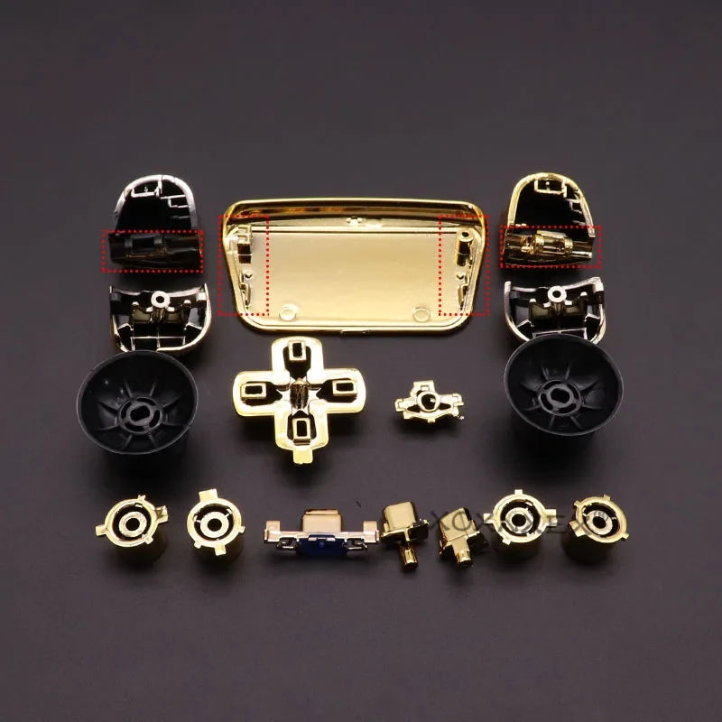Chrome Button Set for PS5 Controller BDM-020 V2 with D-pad