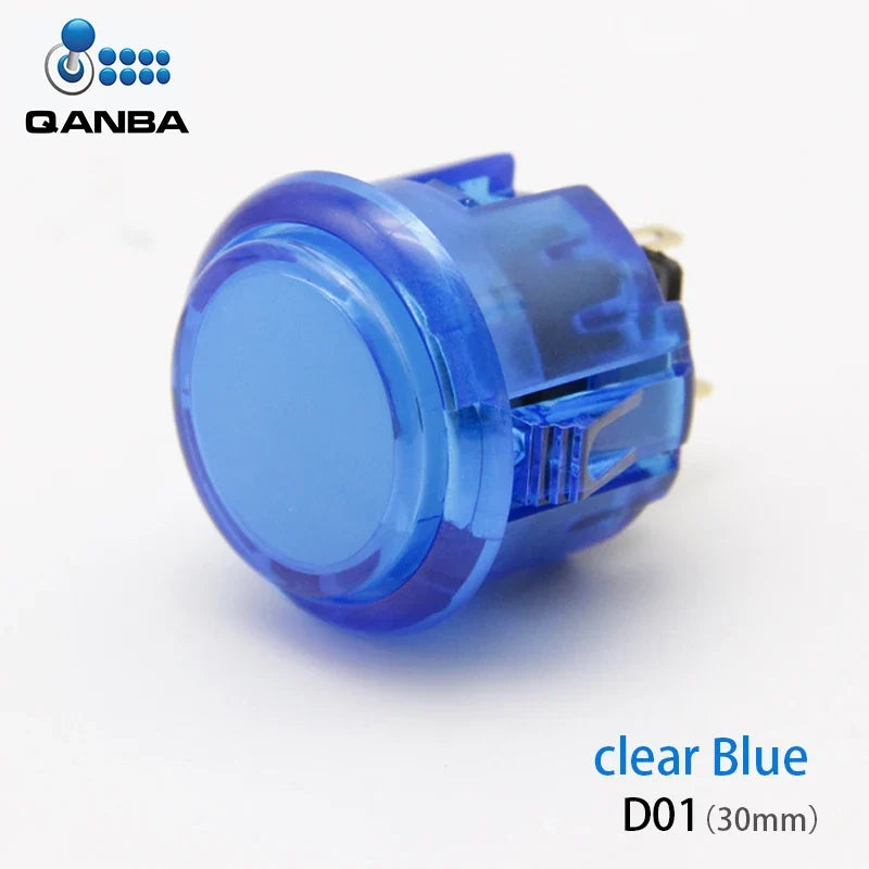QANBA Gravity KS Clear Snap-In Pushbuttons 24mm 30mm, 6 Pcs