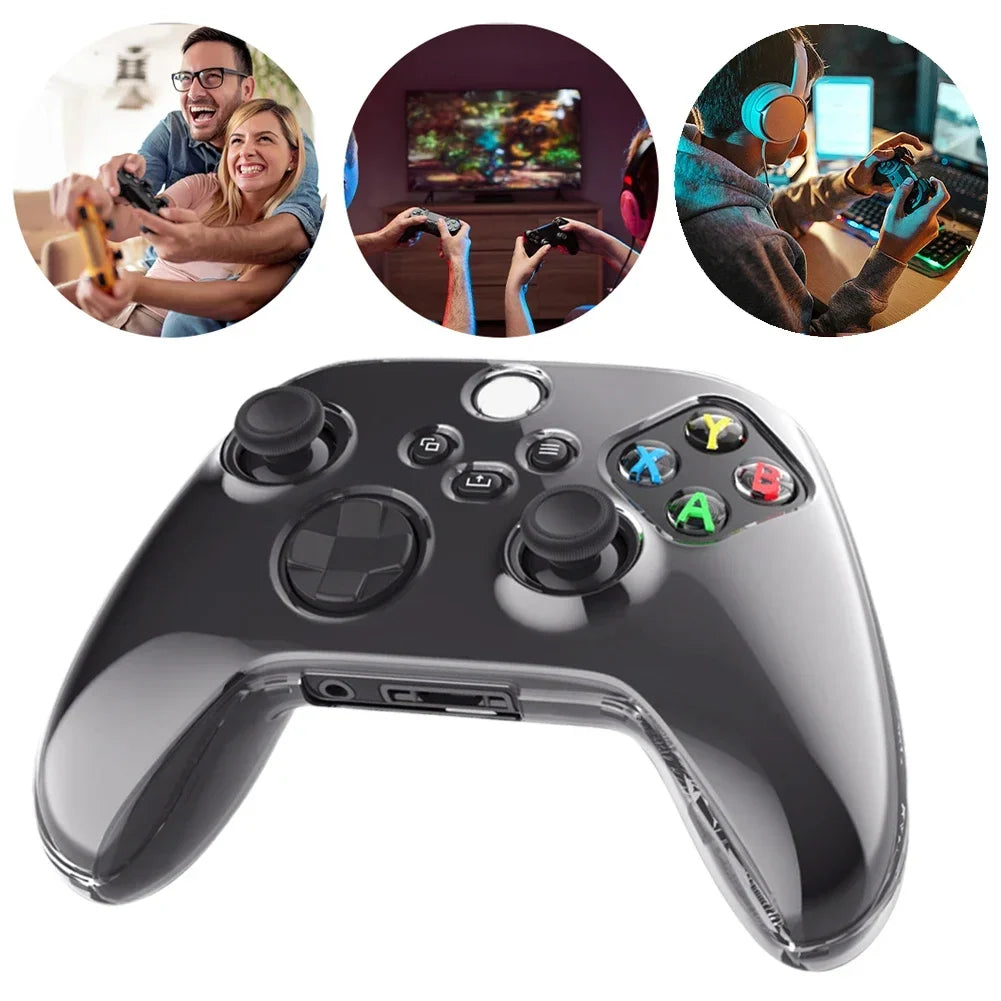 Transparent Hard Case for Xbox Series X/S Controller, Anti-Slip