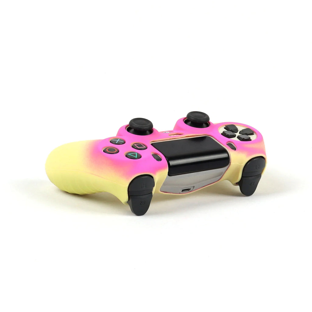 Gradient Silicone Cover for PS4 Controller with Grip Caps