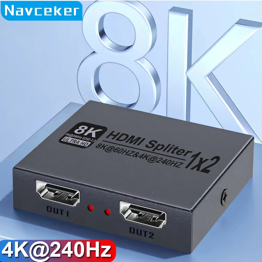 ZY-8KA 8K 60Hz HDMI 2.1 Splitter for PS5 and Projector
