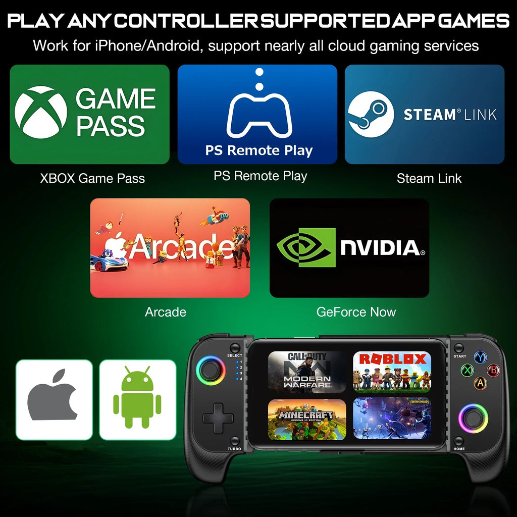BEBONCOOL Telescopic Bluetooth Game Controller for Android iPhone
