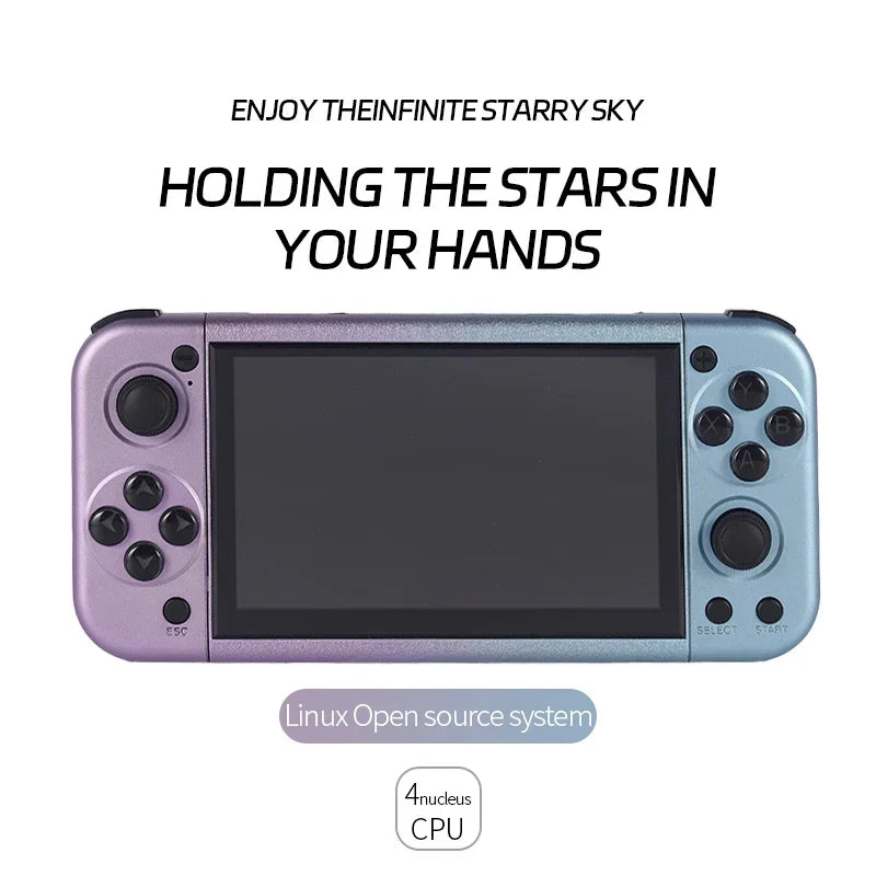 G50V 5 Inch Handheld Game Console 64GB 2500mAh for PSP PS1 Retro