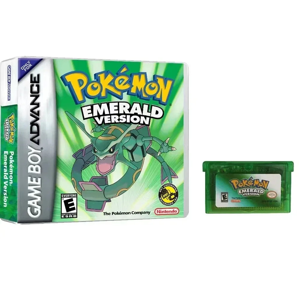 Multiple versions of the American Pok é mon series GBA game box with 32-bit video game cartridges No manual available