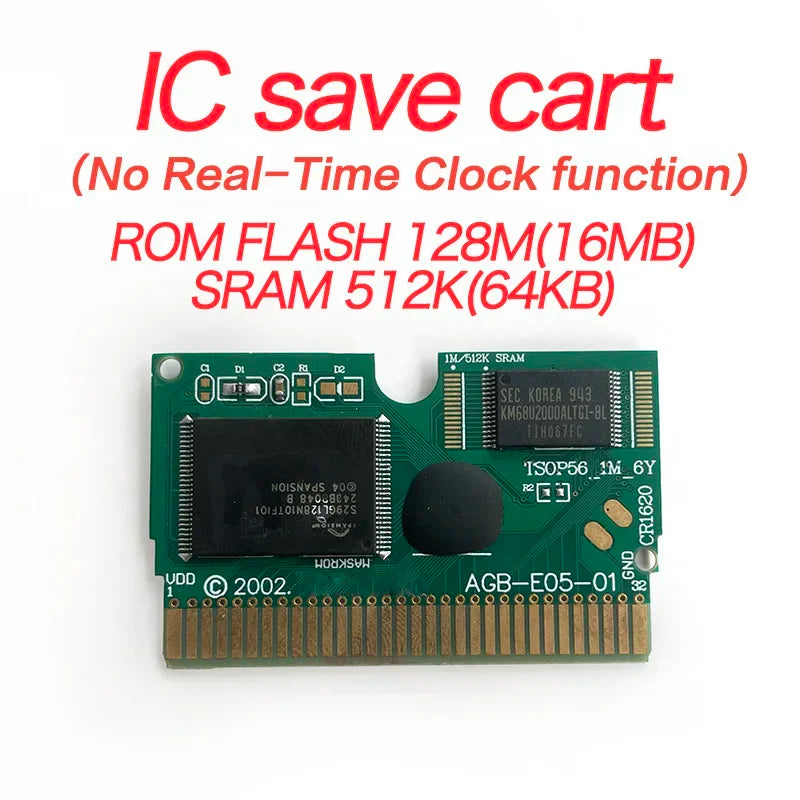 Pokémon GBA Game Cartridge Reproduction Regional Versions