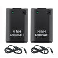 Battery For Xbox 360 Gamepad Battery 2-in 1 4800mAh Rechargeable Gamepad Ni MH Battery For Xbox 360 Controller Console Battery