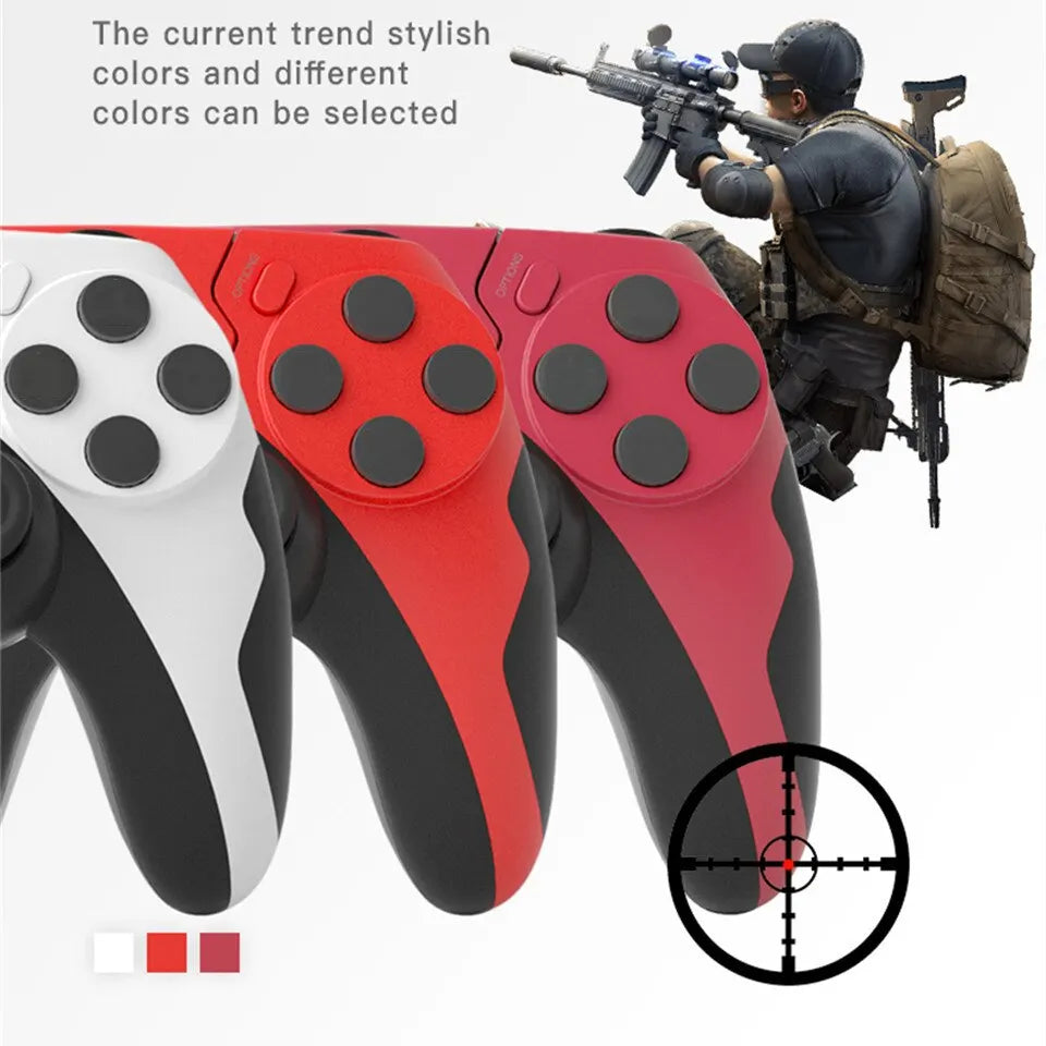 GAMINJA P48 Wireless Gamepad with Six Axis Gyroscope Game Controller For PS4 PS3 Console Win 7 8 10 Dual Vibration PC Joystick