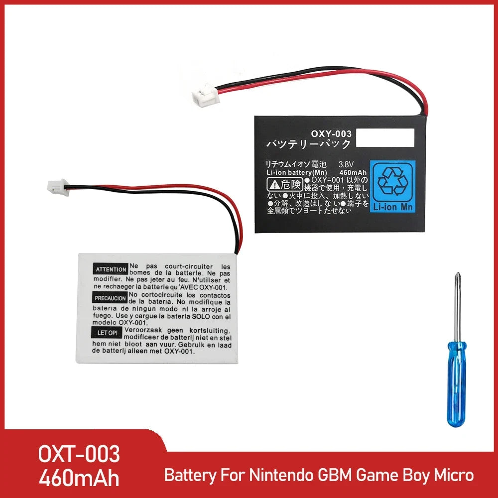 Battery OXY003 460mAh for Nintendo GB Game Boy Micro GBM