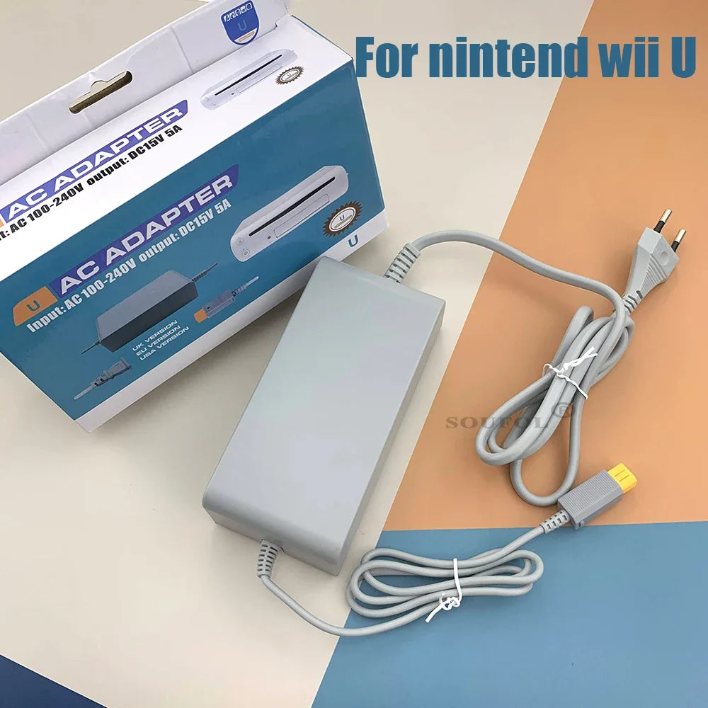 AC-033 AC Adapter for Nintendo Switch & Wii U, US/EU/UK Plug