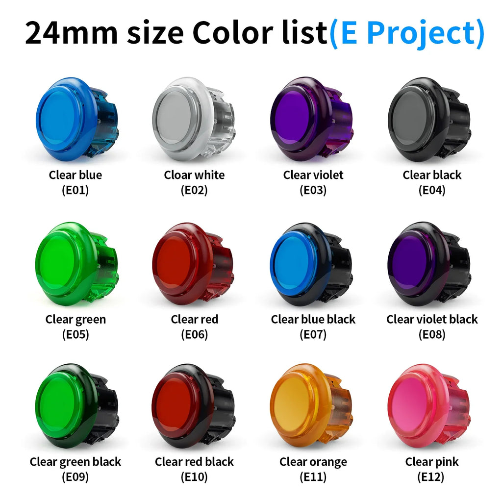 Qanba Gravity KS Silent Arcade Push Button 24mm/30mm Snap-in
